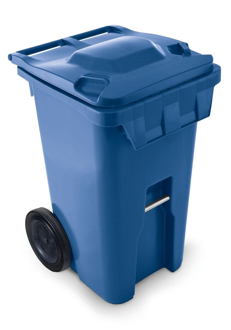 Mastercart Plastic Rectangular 8-in Wheeled Compost Bin/Recycling Bin/Garbage Can, Assorted Colours, 240-L E2603