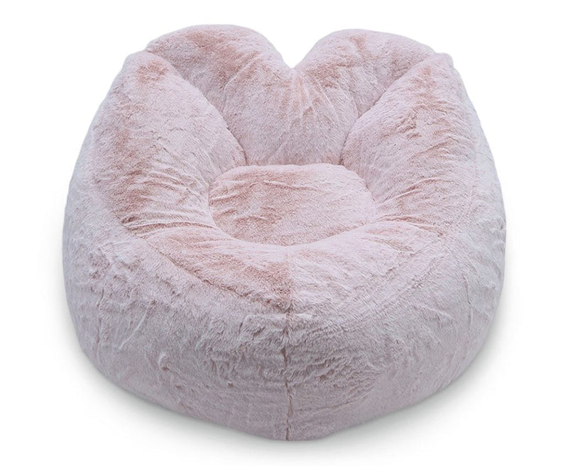 Kids' Plush Pink Heart Chair N417