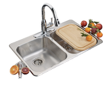 Drop In Double Bowl 3-Hole Kitchen Sink, 31.25-in LR x 20.5-in FB, Stainless Steel