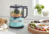 Compact 3.5 Cup Food Chopper/Mini Food Processor with Dishwasher Safe Parts, Aqua Sky