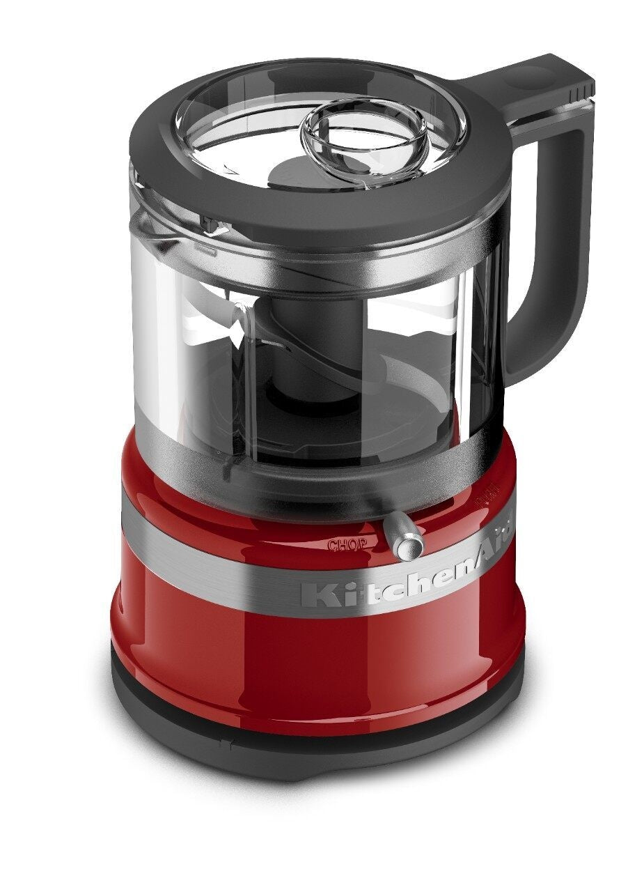 Compact 3.5 Cup Food Chopper/Mini Food Processor with Dishwasher Safe Parts, Empire Red