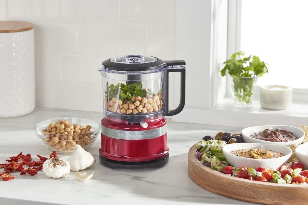 Compact 3.5 Cup Food Chopper/Mini Food Processor with Dishwasher Safe Parts, Empire Red
