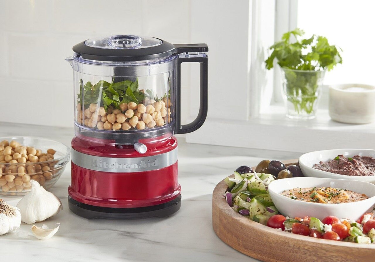 Compact 3.5 Cup Food Chopper/Mini Food Processor with Dishwasher Safe Parts, Empire Red
