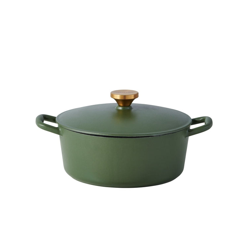 Deep Olive Tuscan Enamel/Cast Iron Dutch Oven, 4-qt K1949
