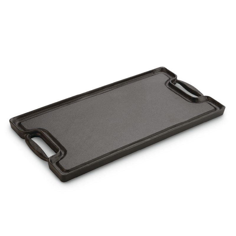 Pre-Seasoned Cast Iron Reversible Grill, Oven & BBQ Safe, Black, 20-in x 10-in X8786