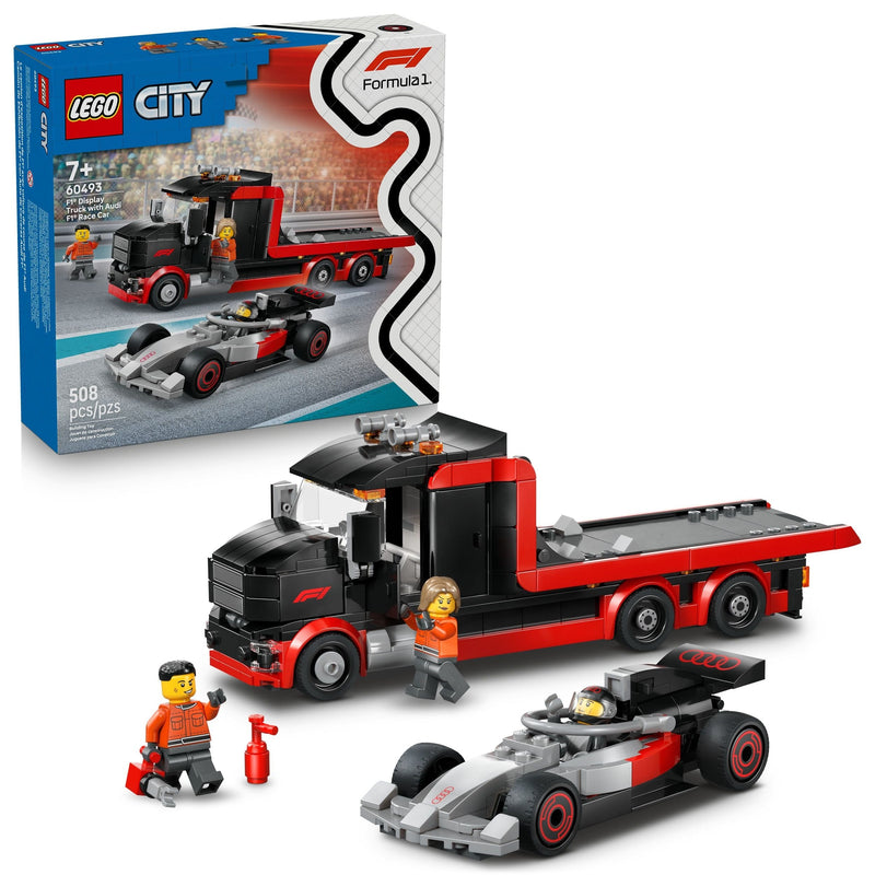 City F1 Display Truck with F1 Race Car - 60493, 508-pc, Ages 7+ E578