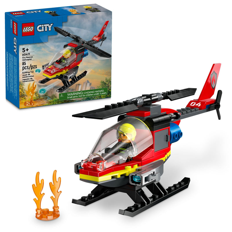 City Fire Rescue Helicopter - 60411, 85-pcs, Ages 5+ S3692