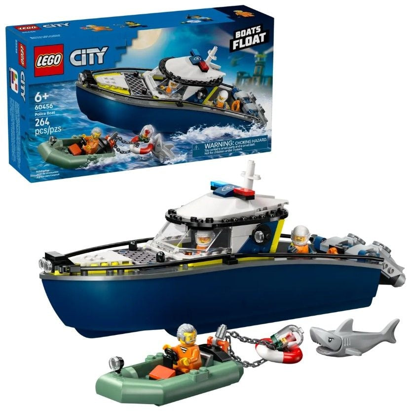 City Police Boat Chase - 60456, 264-pcs, Ages 6+