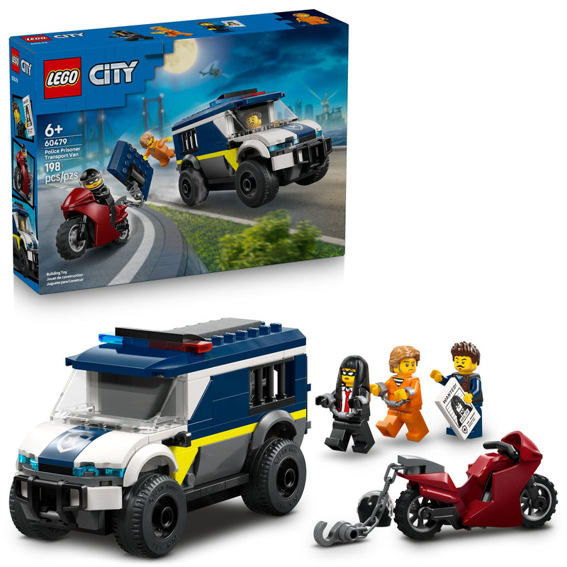 City Police Prisoner Transport Van Building Set - 60479, 198-pcs, Ages 6+ Y8134