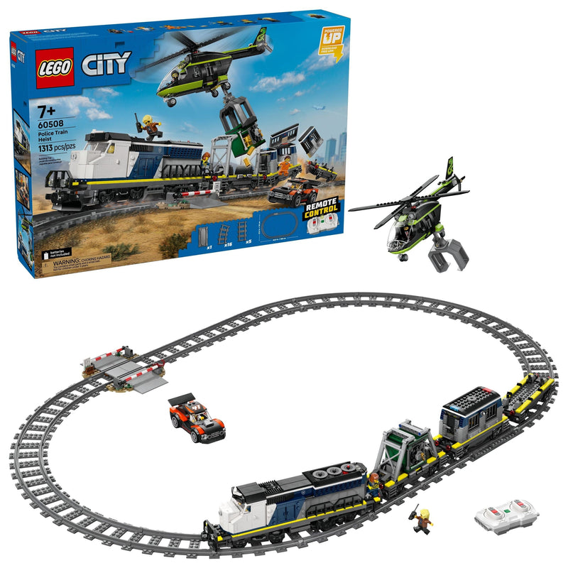 City Police Train Heist Building Toy Set - 60508, 1313-pc, Ages 7+ M4824