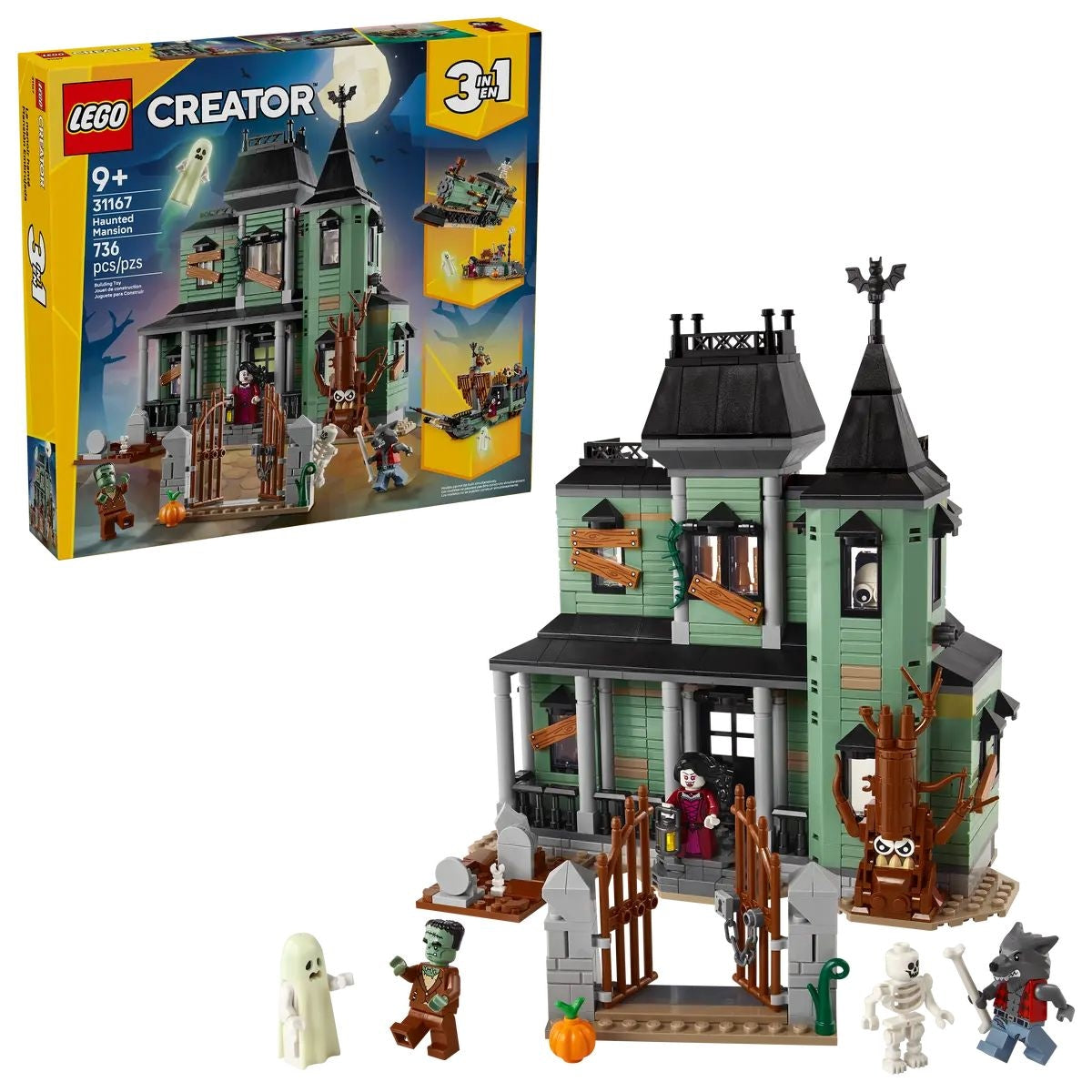 Creator 3-in-1 Haunted Mansion - 31167, 736-pcs, Ages 9+