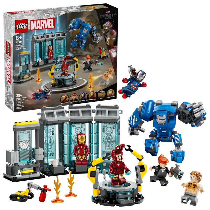 Marvel 76315 Iron Man's Laboratory: Hall of Armor, 384-pc B826