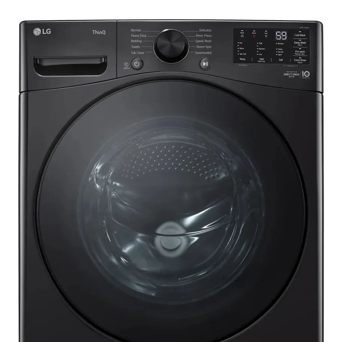 LG 5.2 cu ft. Midnight Black Smart Front Load Washer with AI Direct Drive