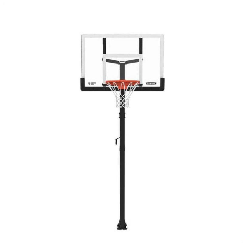 In-Ground Crank Adjust Bolt Down Outdoor Basketball Hoop, 50-in D8187