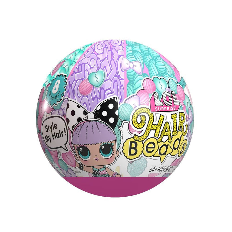 L.O.L. Surprise Hair Beads Tots with 60+ Hair Beads, Collectible Doll, Assorted, Ages 4+ J8781