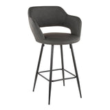 Margarite Fixed-Height Counter Stool, Black, 25-in, 2-pc