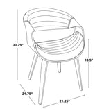 Symphony Faux Leather Dining/ Accent Chair, Grey