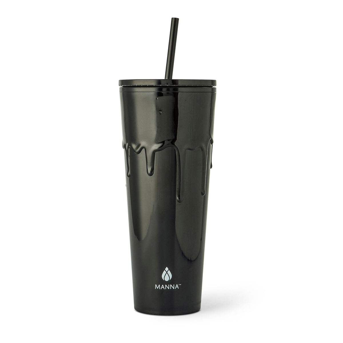 Manna 710-mL BPA-Free Black Slime Drip Textured Tumbler