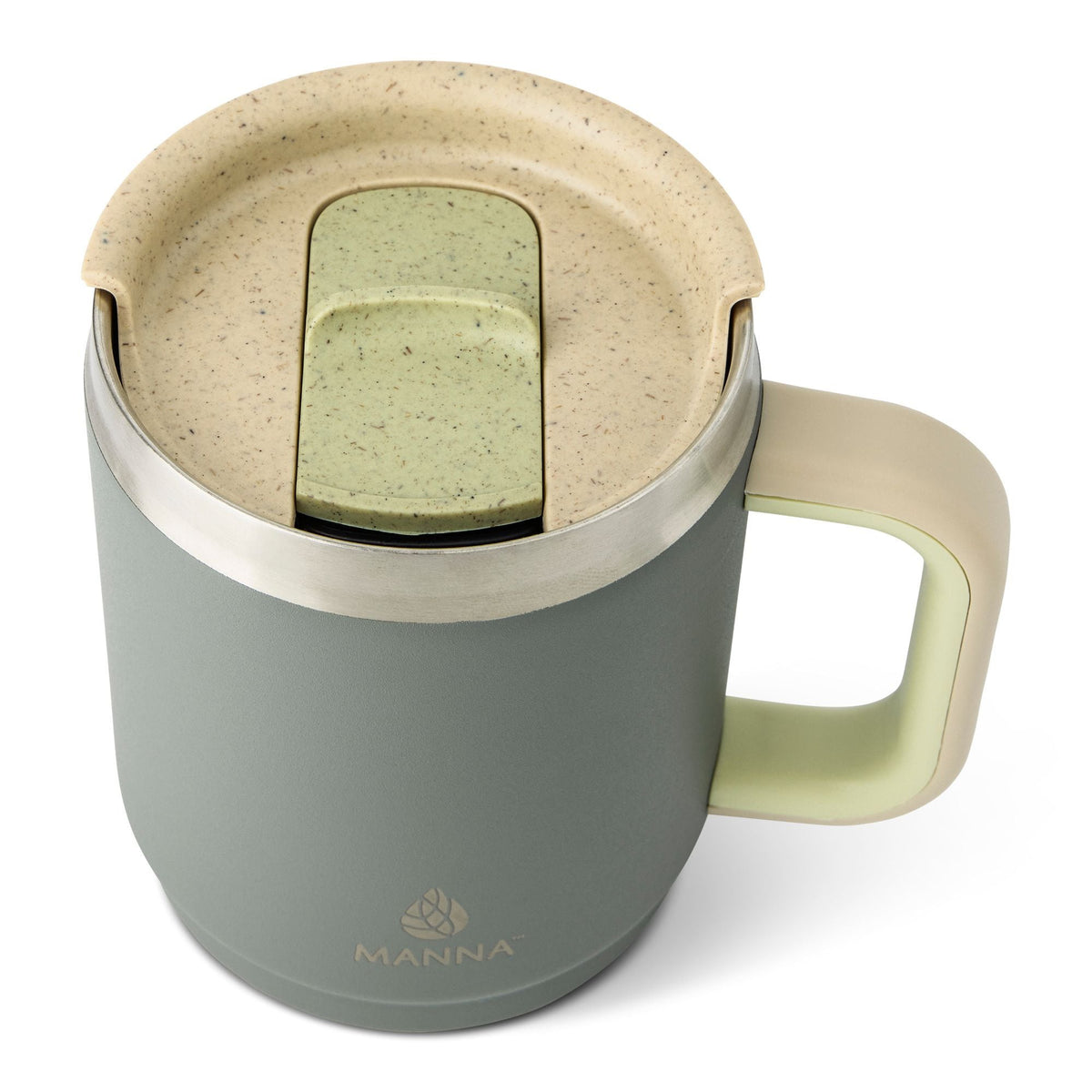 Manna Boulder Eco Stainless Steel Insulated Mug, 14-oz, Midnight, with Handle