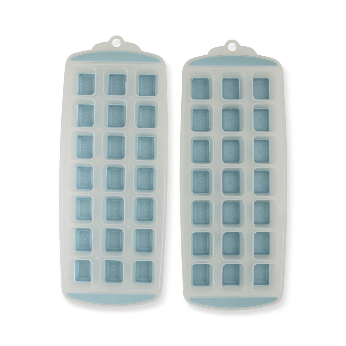 Manna Easy Release Pop-Out Square Ice Cube Trays, Blue, 2-pk, Dishwasher Safe