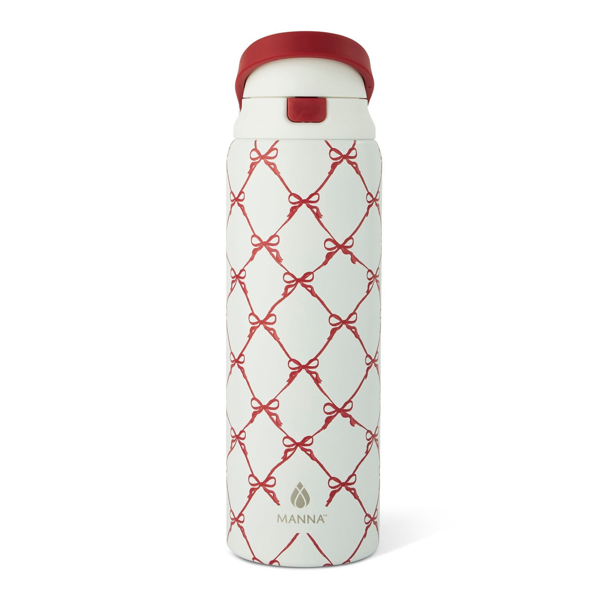 Manna Hydra 946-mL Stainless Steel Bottle with Bows Design