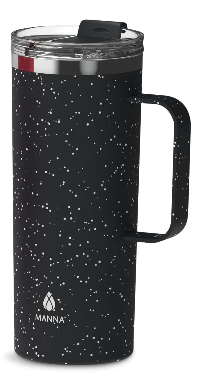 Tahoe Insulated Stainless Steel Mug with Leakproof Lid, Speckled Black, 591-mL F2147