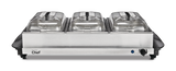 3-Tier Buffet Server/Food Warmer with Warming Tray, Stainless Steel, 300W