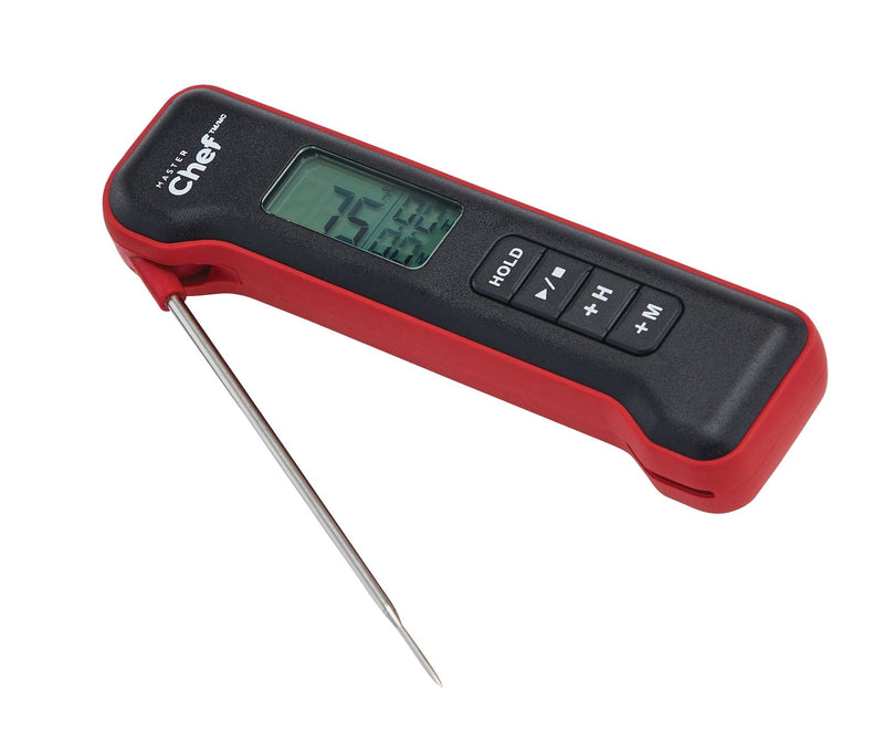 Digital Folding BBQ Food & Meat Thermometer with Stainless Steel Probe C3305