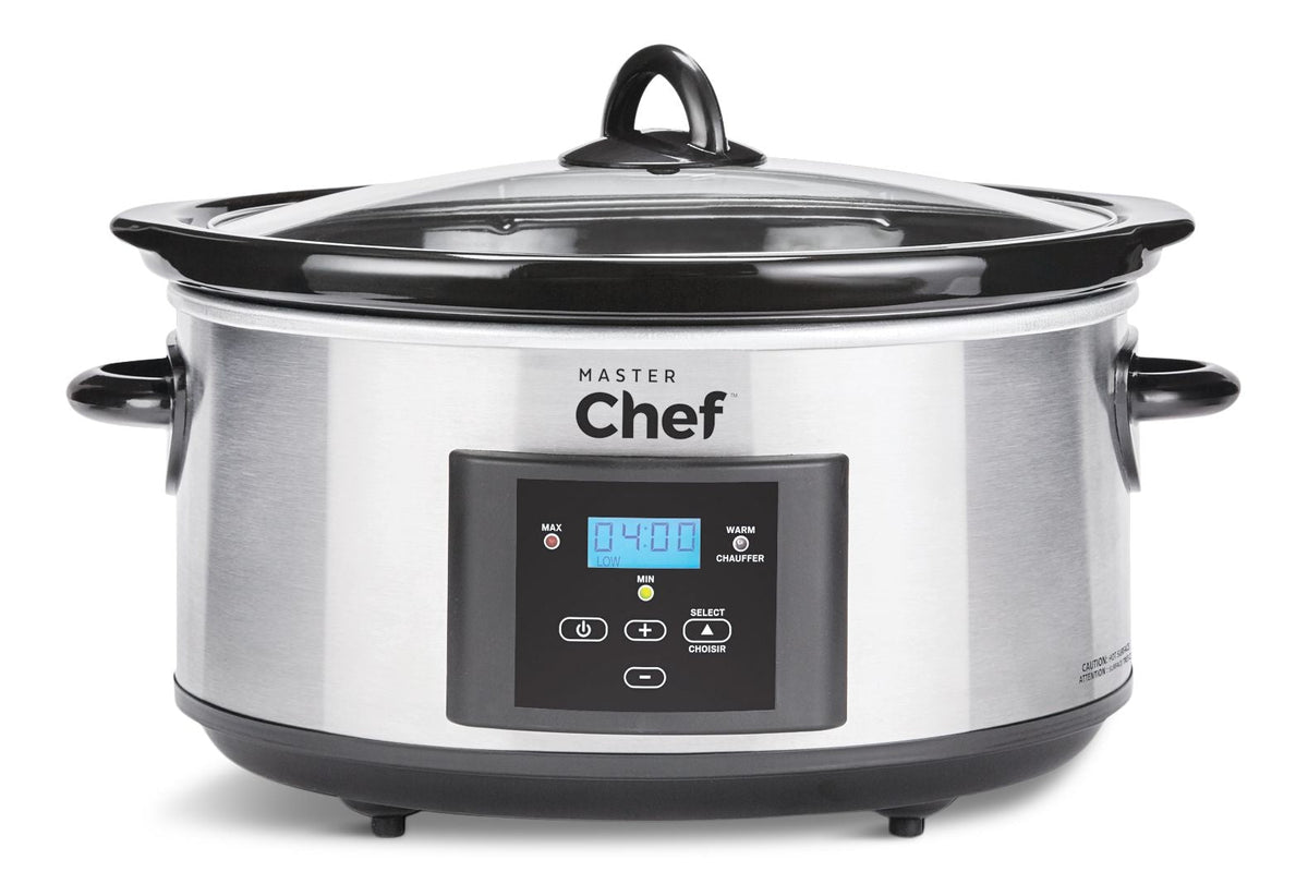 Digital Programmable Slow Cooker, Stainless Steel, 6qt