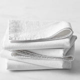 Kitchen Cotton Flour Sac Towels, White, 4-pk
