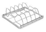 Stainless Steel Folding BBQ Rib Rack/Roasting Stand, Holds 4 Full Racks of Ribs