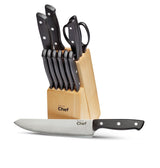 Stainless Steel Knife Block & Kitchen Starter Kit, Ergonomic Grip, 22-pc