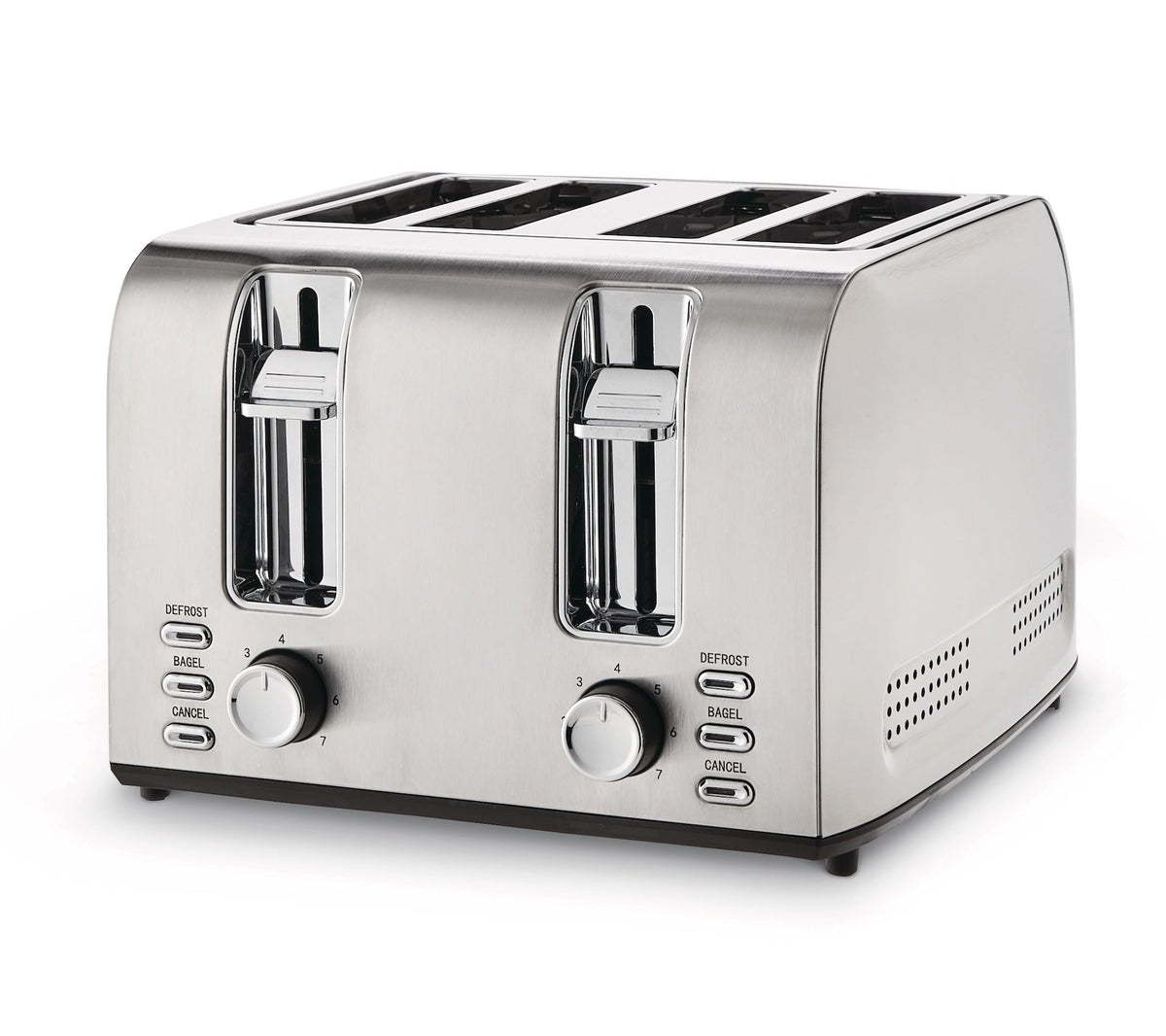 Stainless Steel Toaster with 3 Settings, 4-Slice