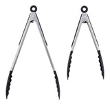 Stainless Steel Tong Set with Nylon Heads, 2-pc