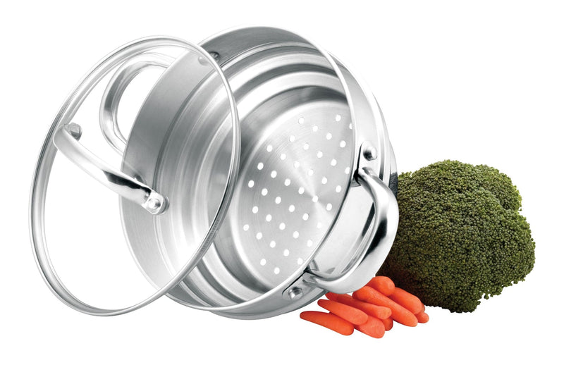 Universal Stainless Steel Steamer Insert, Dishwasher Safe Q6753