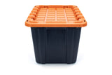 102-L Heavy-Duty Orange/Black Storage Tote