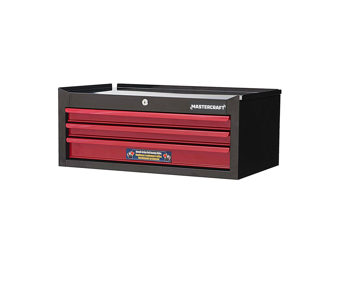 3-Drawer Intermediate Tool Chest, Black & Red, 26-in