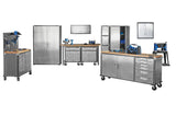 72" Diamond Series 2-Door, 6-Drawer Wooden Top Work Station with Wheels, 72 x 21-5/8 x 37-1/2-in