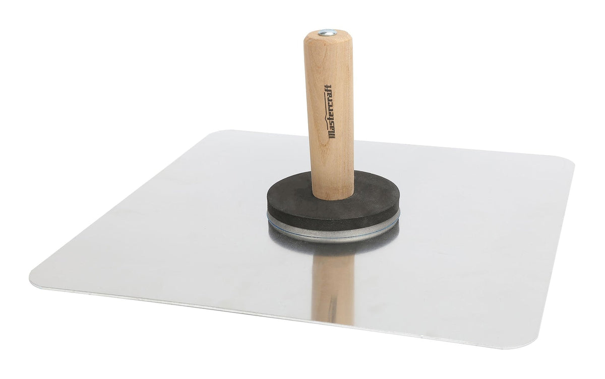 Aluminum Hawk, with Wooden Handle, Plaster & Drywall Tool, 13 x 13-in