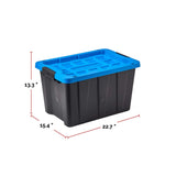 Heavy-Duty Easy Grip Latching Tote, 45.5-L