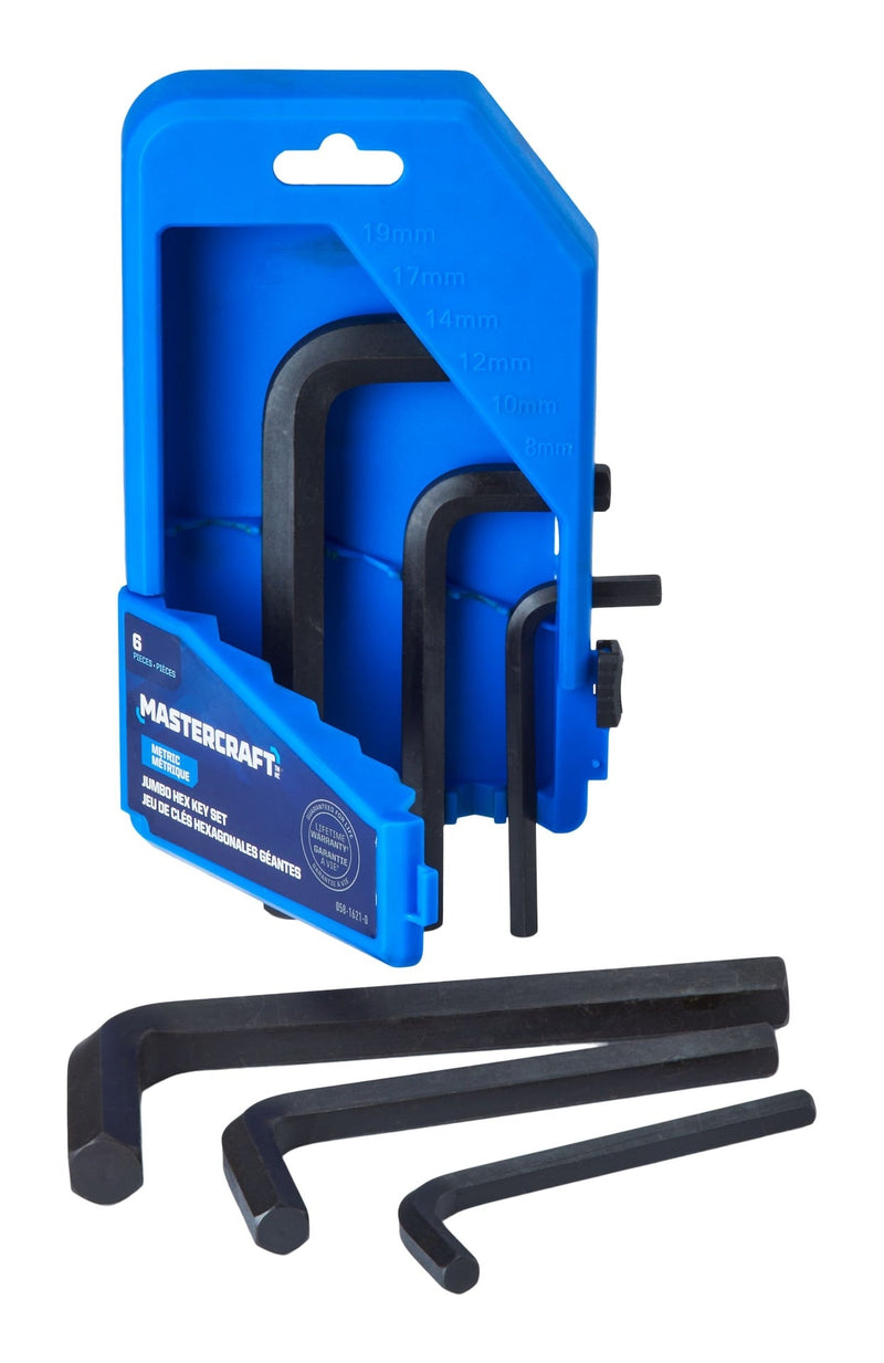 Jumbo Hex Key Set/Allen Wrench Set, Metric, High Quality Cr-V Steel, 6-pc C6701