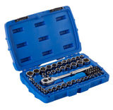 Mechanic's Tool Set with Case, Nickel-Plated, SAE/Metric, 62-pc