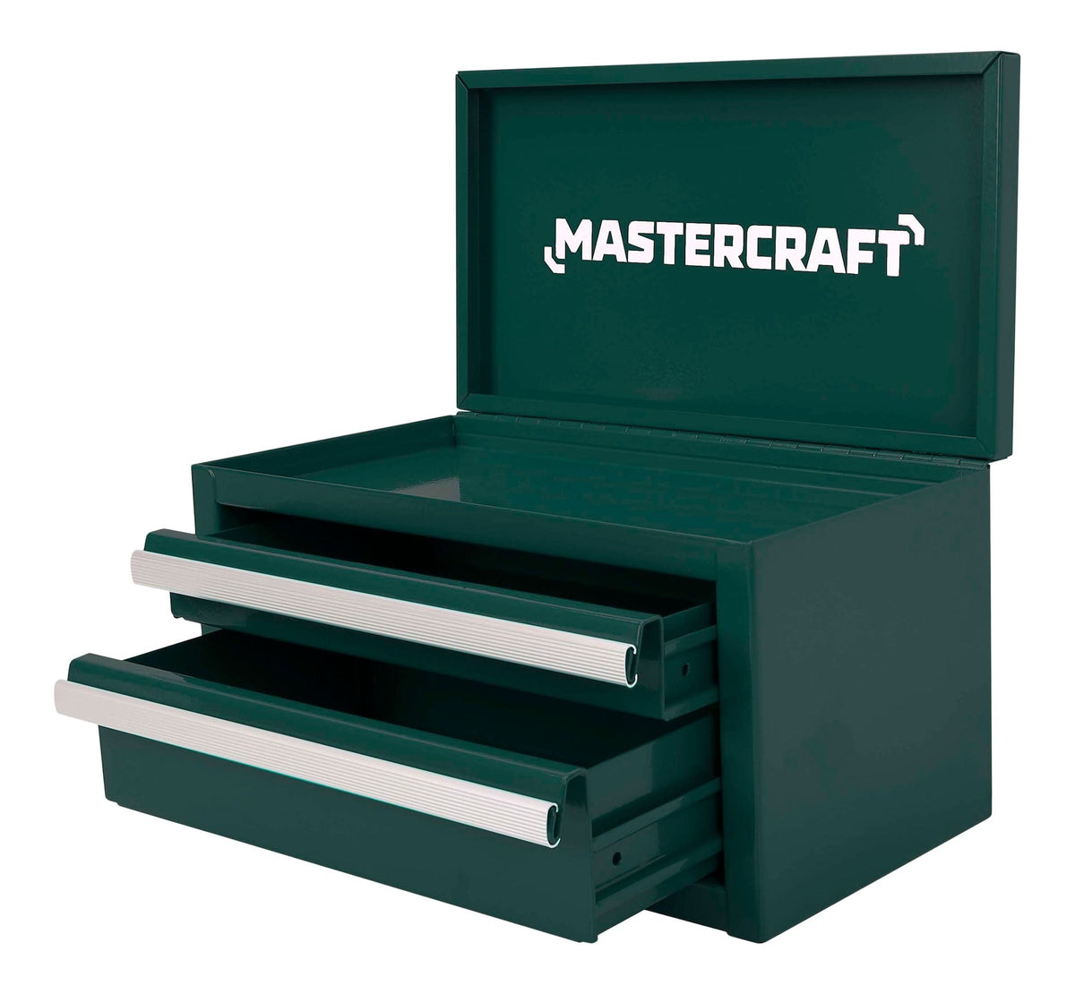 Miniature 2-Drawer Green Steel Toolbox