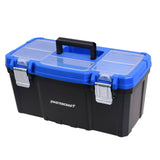 Portable Plastic Tool Box with Removable Tray & Tray Top, Blue, 19-in, Jumbo Hex Key Set/Allen Wrench Set, Metric, High...