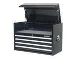 Powder-Coated Steel Tool Chest with Liners, Black, 36-in
