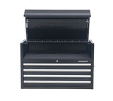 Powder-Coated Steel Tool Chest with Liners, Black, 36-in