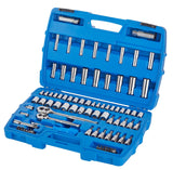 Socket Set, 95-pc, SAE / Metric, CRV, Nickel-Chrome Plating