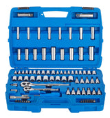 Socket Set, 95-pc, SAE / Metric, CRV, Nickel-Chrome Plating