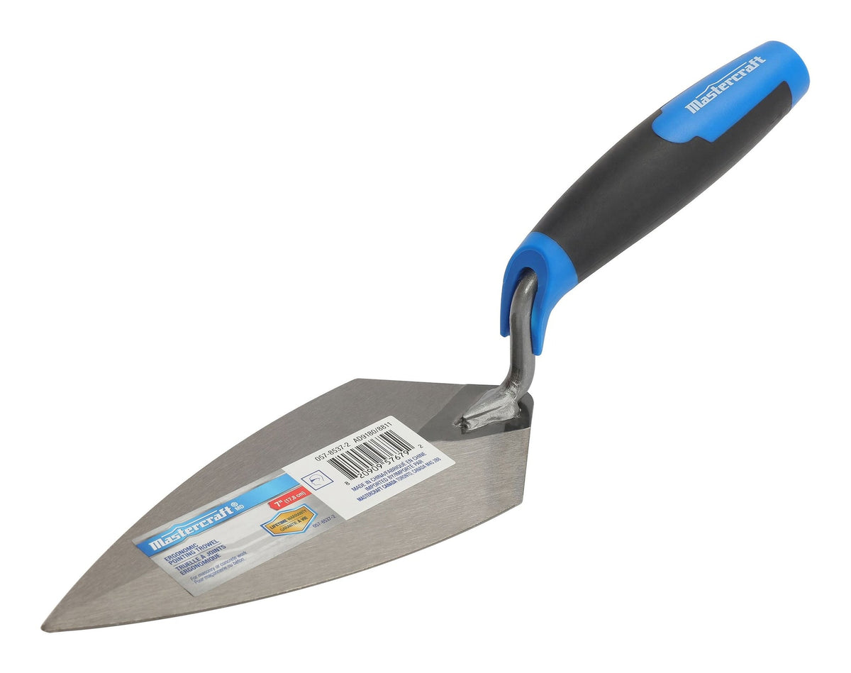 Steel Masonry, Concrete & Brick Pointing Trowel, with Comfort Grip, 7-in