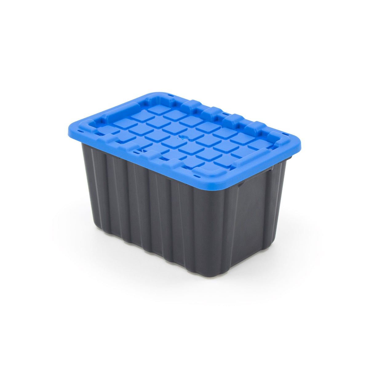 Tiny Heavy Duty Stackable Storage Tote with Lid, Black